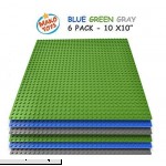 Lego Compatible Baseplates 10 x 10 in Blue and Green Works with Major Brick Building Sets Wonderful Plate for Kids 6 Pcs 6 Pcs B07FB627NR